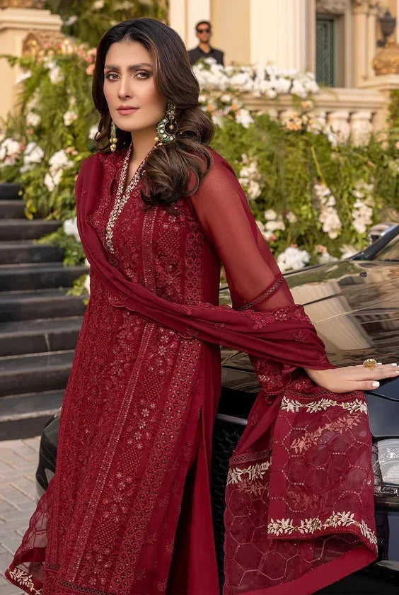 03-Piece chiffon Suit With Sequence Embroidery | Ready To Wear