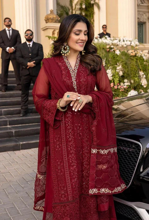 03-Piece chiffon Suit With Sequence Embroidery | Ready To Wear