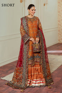 Burnt Orange Mysoori Sequence Embroidered Luxury Suit |Ready to Wear