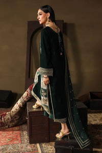 Dark Green Micro Velvet Embroidered Suit | Ready to Wear