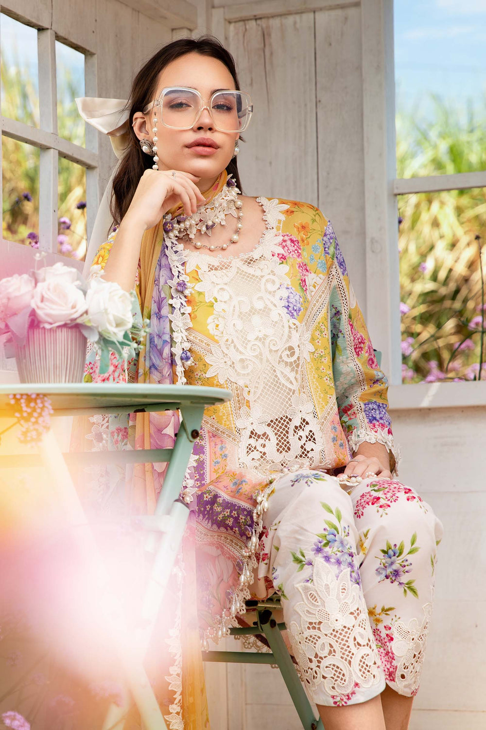 03-Piece Printed Lawn Suit With Chiffon Dupatta | Ready To Wear