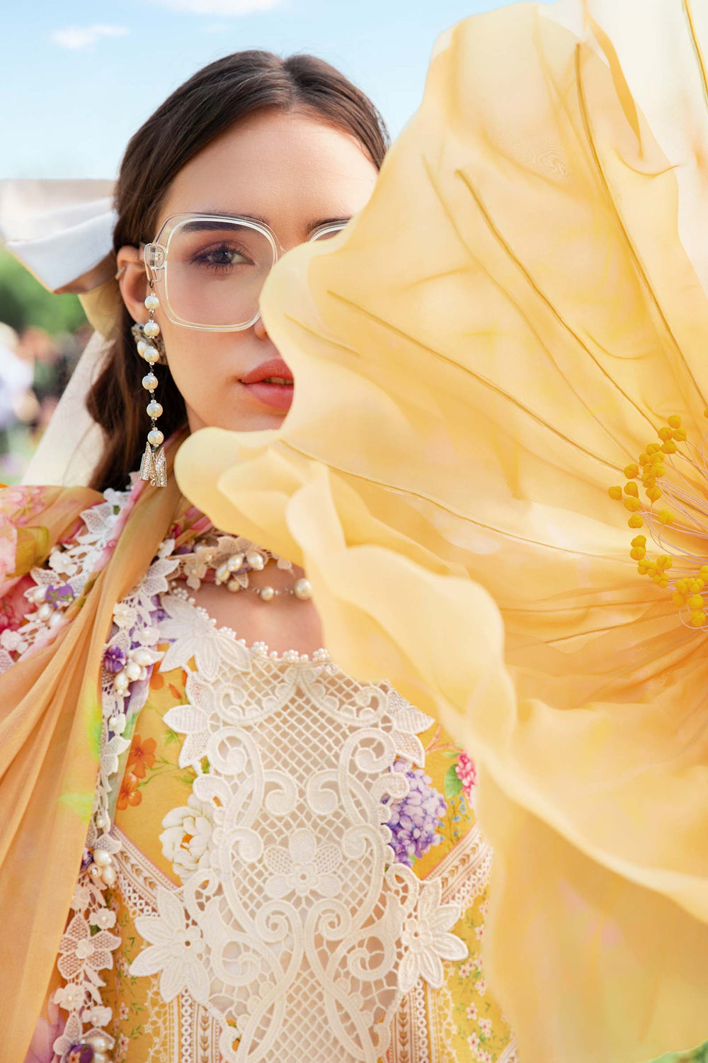03-Piece Printed Lawn Suit With Chiffon Dupatta | Ready To Wear