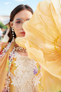 03-Piece Printed Lawn Suit With Chiffon Dupatta | Ready To Wear