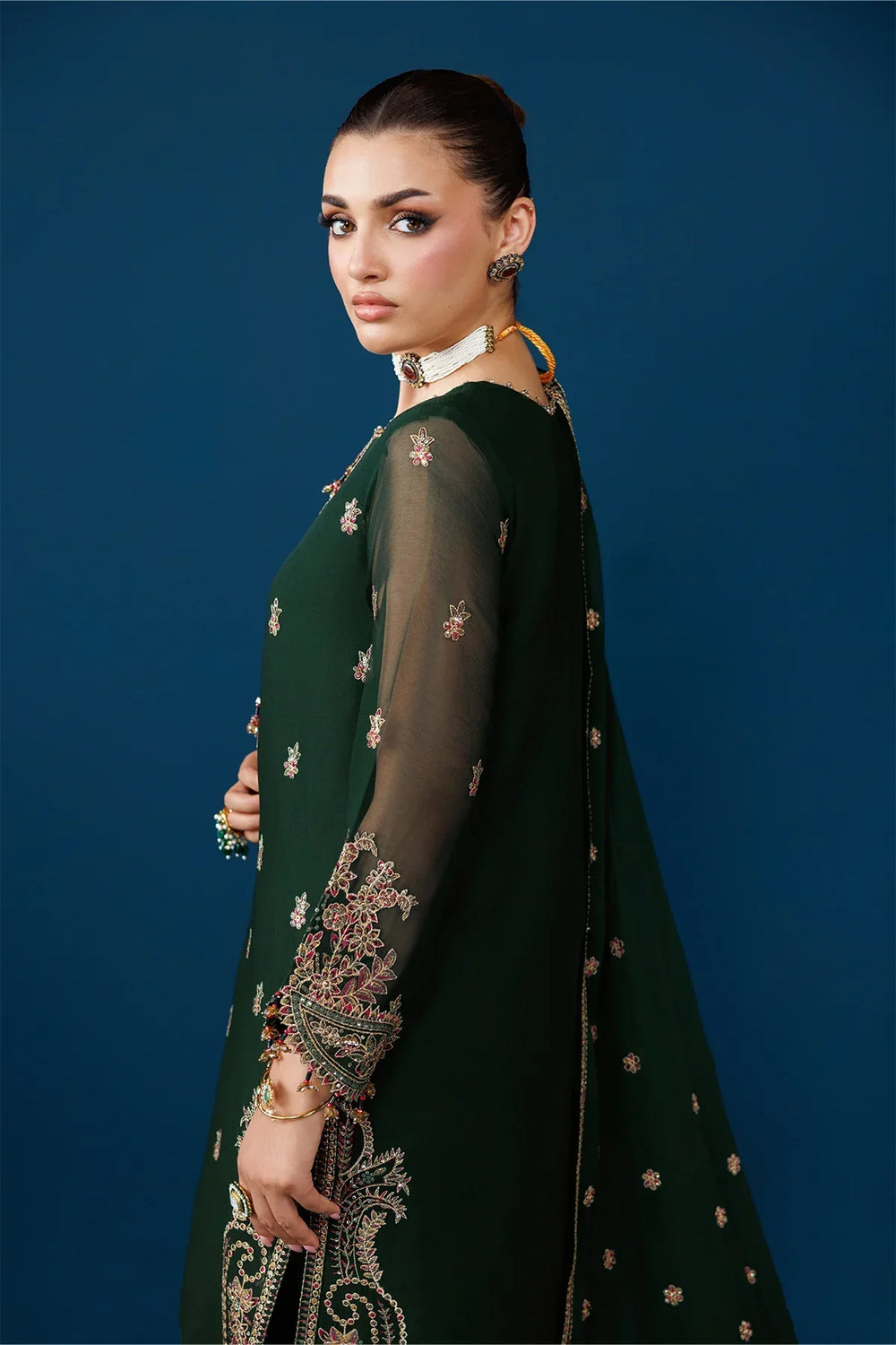 03-Piece Chiffon Suit With Silk Dupatta | Ready To Wear