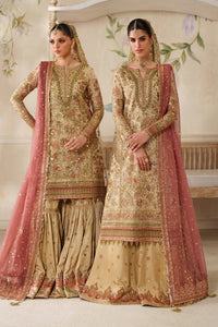 Beige and Pink Handwork Embroidered Lawn Luxury Suit |Ready to Wear