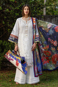 White Heavy Embroidered Chikankari Lawn Suit with Printed Dupatta |RTW