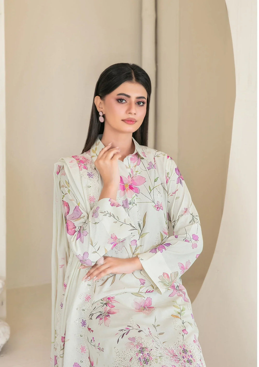 03-Piece Printed Lawn Suit | Ready To Wear