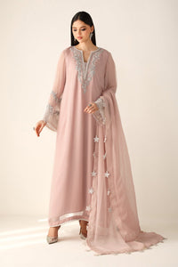 Blushing Rose Hand-Embellished Chiffon Festive Suit | RTW