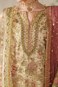 Beige and Pink Handwork Embroidered Lawn Luxury Suit |Ready to Wear