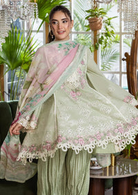 Sage Green Embroidered Chikankari Lawn Suit |Ready to Wear