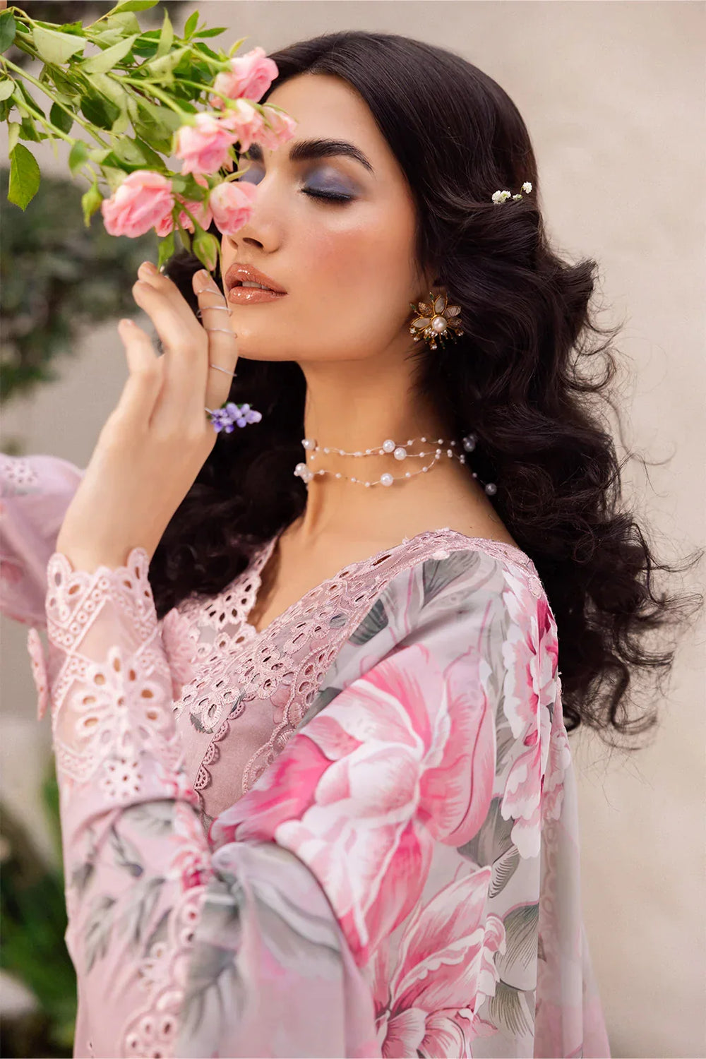 03-Piece Printed Lawn Suit With Embroidery | Ready To Wear
