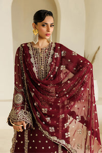 Maroon Sequence Embroidered Chiffon Festive Suit | RTW
