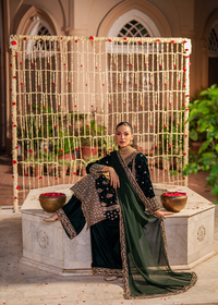 Emerald Elegance Zardozi Velvet Formal Suit | RTW