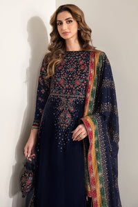 Navy Micro 9000 Velvet Embroidered Ready to Wear Festive Suit