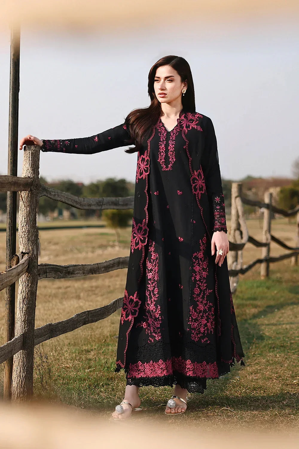 03-Piece Embroidered Chiffon Suit | Ready To Wear