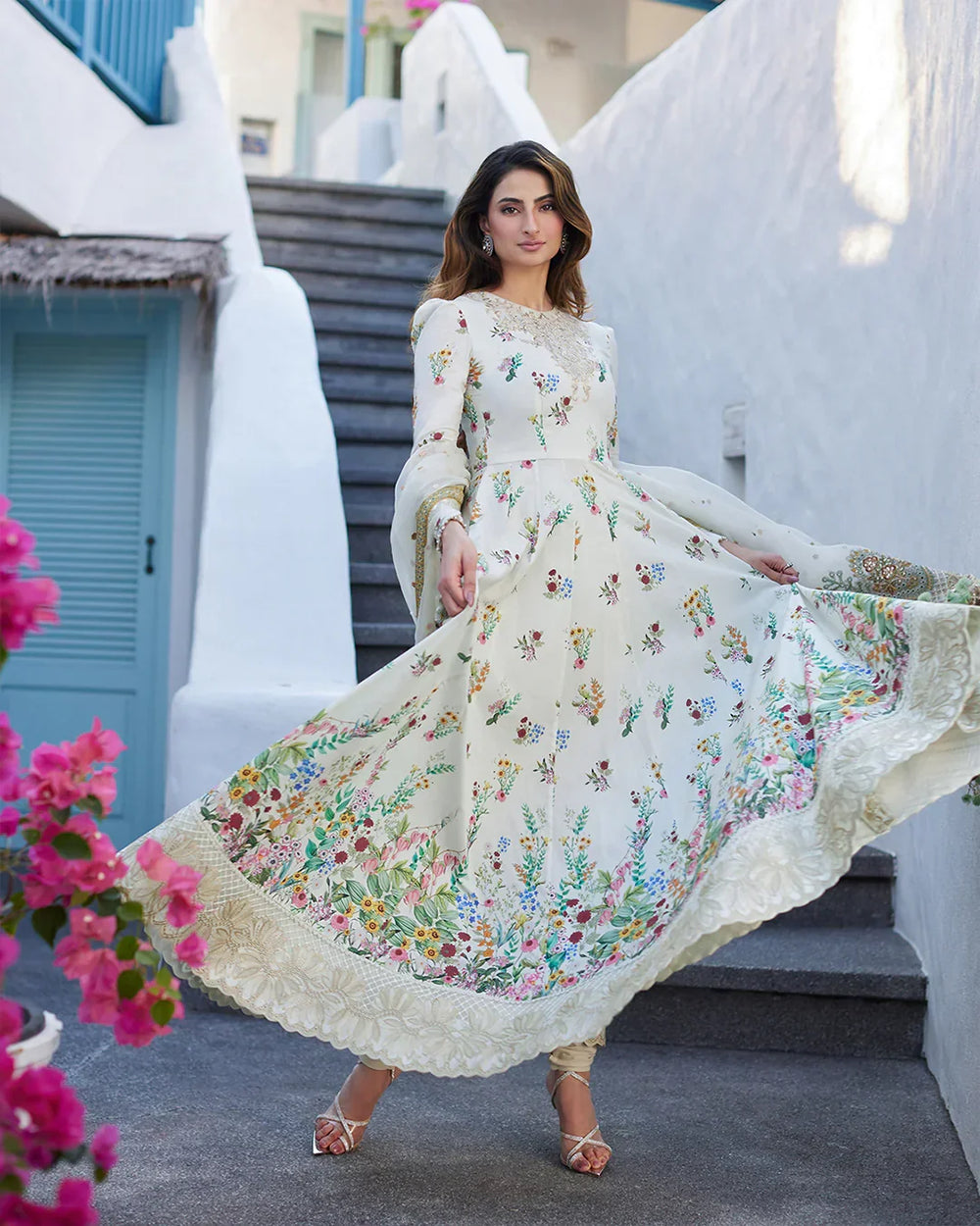 03-Piece Lawn Frock With Embroidery | Ready To Wear