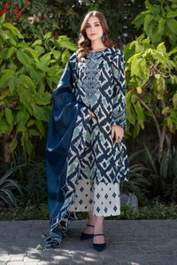 03-Piece Printed Lawn Suit - Ready To Wear