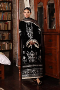Luxury Velvet 3 Pcs Suit | Ready To Wear