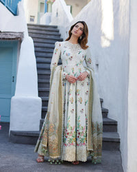 03-Piece Lawn Frock With Embroidery | Ready To Wear