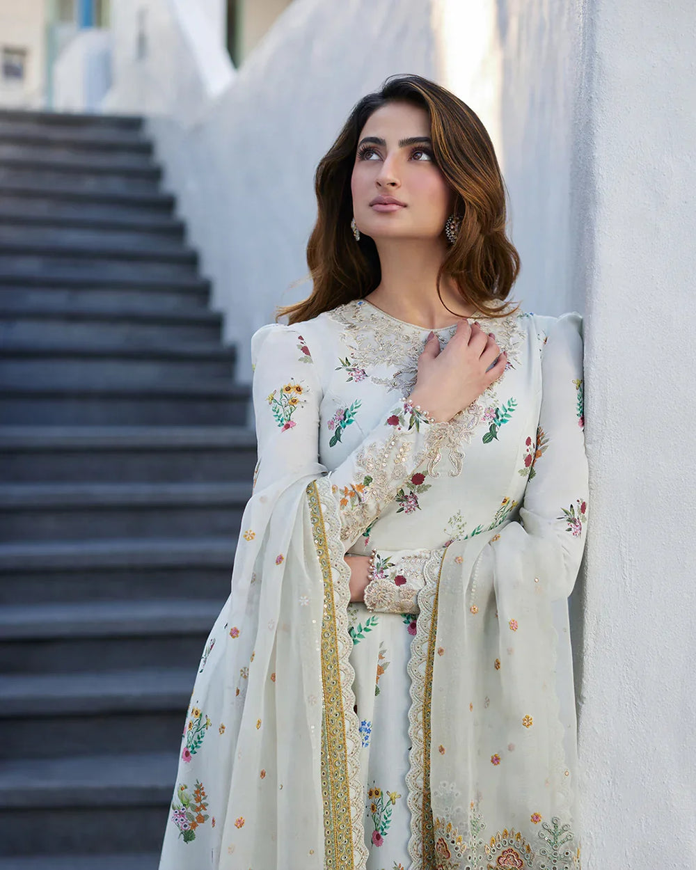 03-Piece Lawn Frock With Embroidery | Ready To Wear