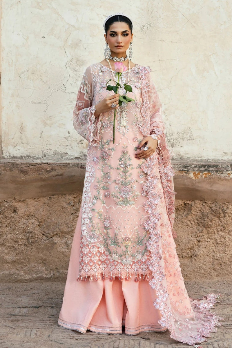 Blush Pink Embroidered Chiffon Suit |Ready to Wear