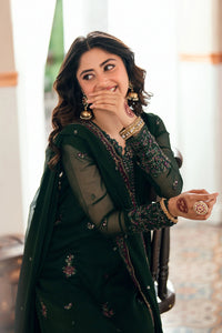 Dark Green Embroidered Chiffon Suit |Ready to Wear