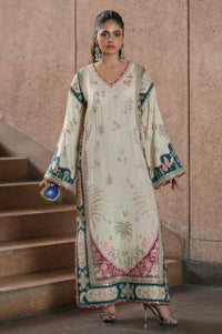 Botanical Embroidered Silk Kaftan | Ready To Wear