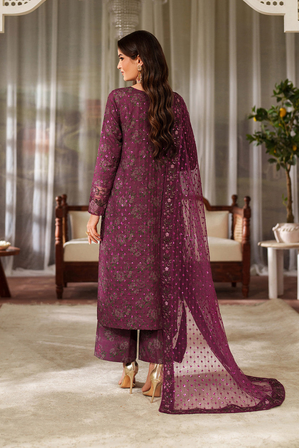 03-Piece Printed Lawn With Embroidered - Ready To Wear