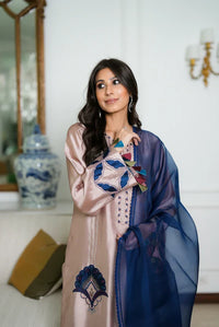 03-Piece Silk Suit With Embroidery | Ready To Wear