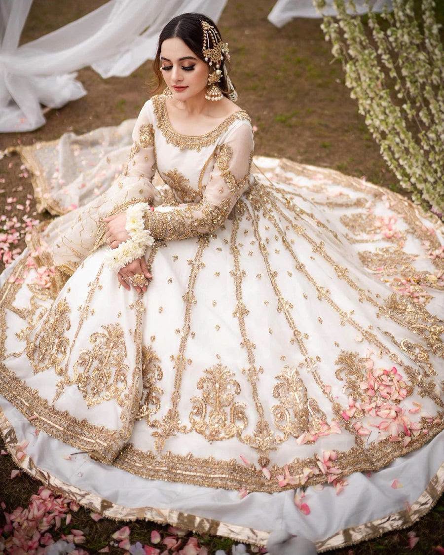 Off White Bridal Collection Net 3 Piece |  Read To Wear