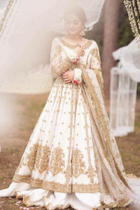 Off White Bridal Collection Net 3 Piece |  Read To Wear