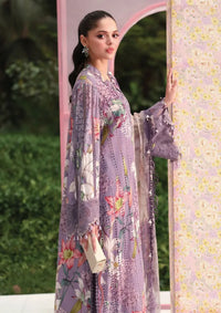 03-Piece Embroidered Printed Lawn Suit With Chiffon Dupatta | Ready To Wear