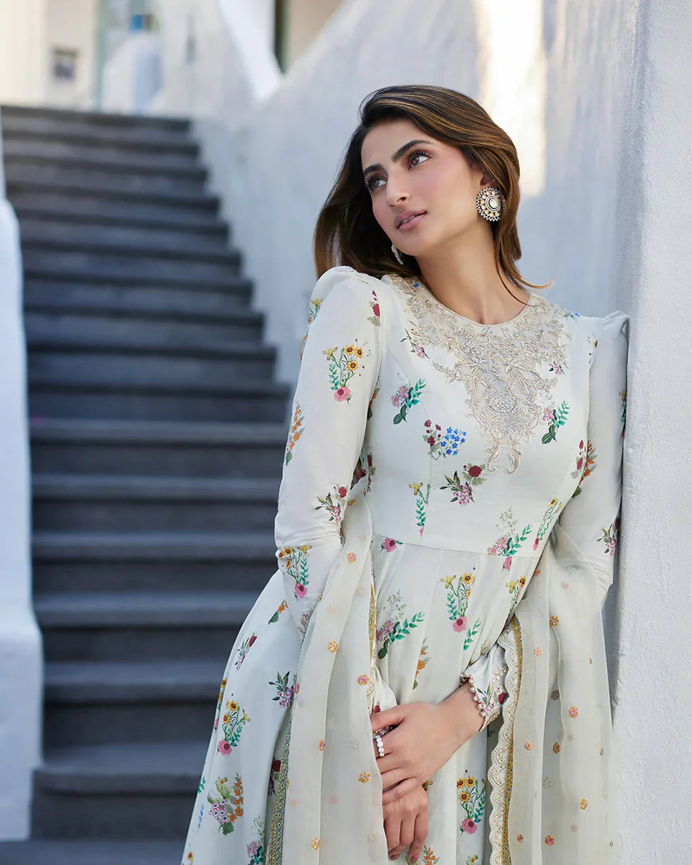 03-Piece Lawn Frock With Embroidery | Ready To Wear