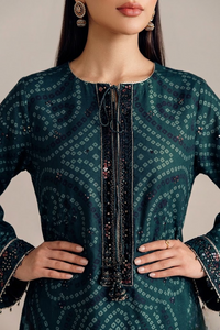 03-Piece Chunri Printed Lawn Suit With Chiffon Dupatta | Ready To Wear