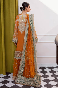 Mustard Embroidered Chiffon and Net Gararah Set | Ready to Wear