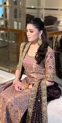 Luxury Shimmer Heavy Addawork Hand-Embellished Festive Suit | RTW