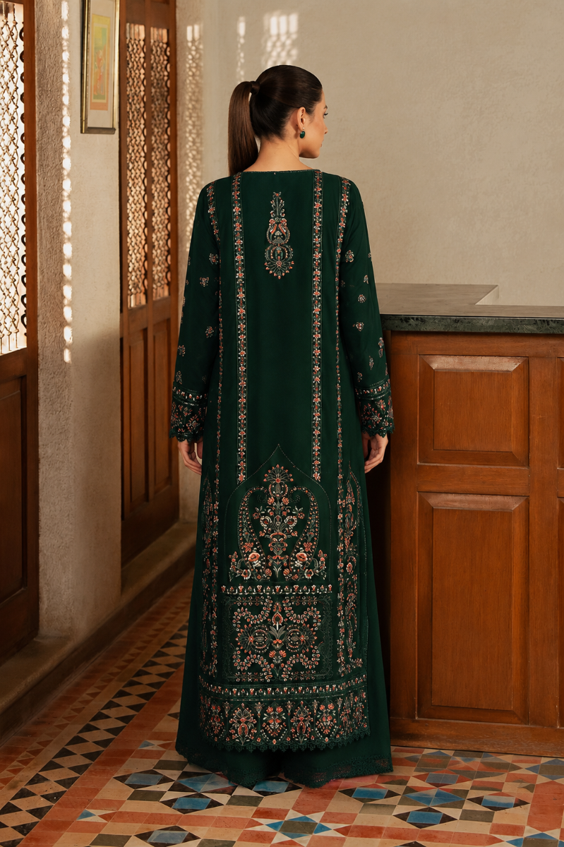 3-Piece Lawn Suit with Embroidered Chiffon Dupatta | Ready to Wear