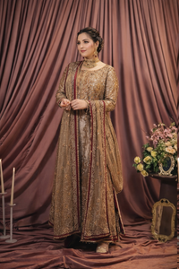Luxury Shimmer Embroidered Koti Style Suit with Addawork | RTW