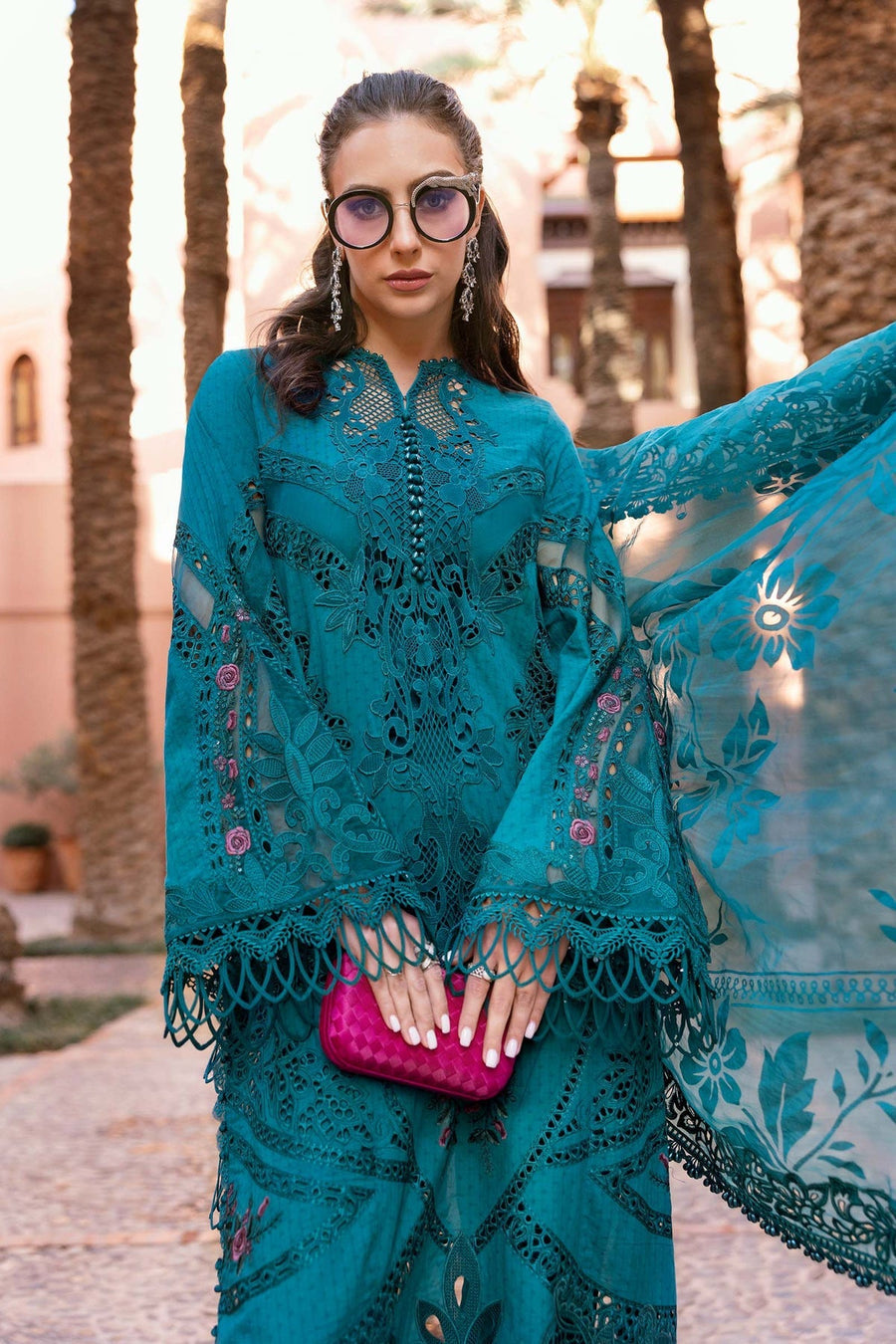 03-Piece  Luxury Chikankari Lawn Suit with -  Ready  To  Wear
