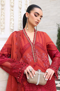 Rust Red Embroidered Chikankari Lawn Suit |Ready to Wear