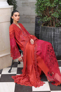 03-Piece Embroidered Lawn Suit With Silk Dupatta | Ready To Wear