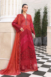 Rust Red Embroidered Chikankari Lawn Suit |Ready to Wear
