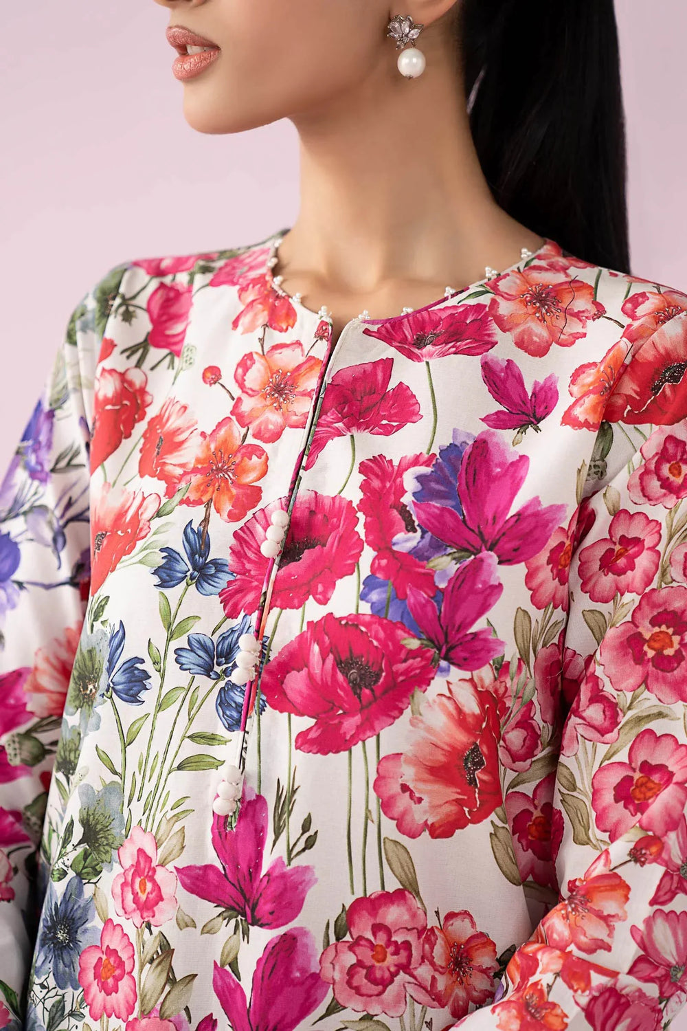 03-Piece Printed Lawn Suit With Chiffon Dupatta | Ready To Wear