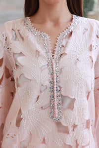 Ethereal Pastel Pink Hand-Embellished Chikankari Lawn Suit