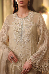 Tie and Dye Chiffon Embroidered Suit with Satin Silk Trouser | Ready to Wear
