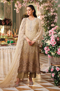Tie and Dye Chiffon Embroidered Suit with Satin Silk Trouser | Ready to Wear