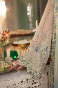 Mint Green Embroidered Chiffon Suit with Digital Printed Dupatta |RTW