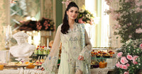 Mint Green Embroidered Chiffon Suit with Digital Printed Dupatta |RTW