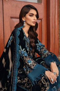 Midnight Teal Velvet Embroidered Festive Suit | RTW
