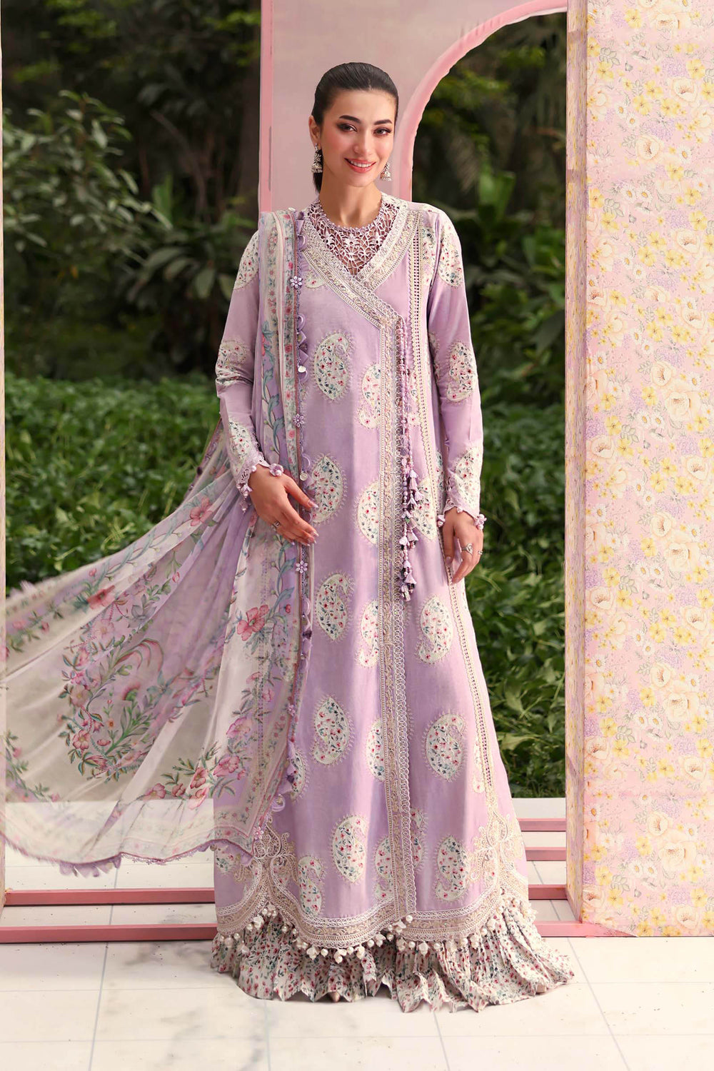 03-Piece Printed Lawn Suit With Chiffon Dupatta | Ready To Wear